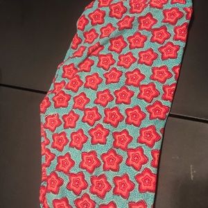 LulaRoe TC Leggings-Teal & Hot Pink